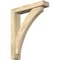 Ekena Millwork Thorton Block Rough Sawn Bracket w/ Offset Brace, Douglas Fir, 4"W x 18"D x 22"H BKT0402X18X22THR05RDF - alternate 1